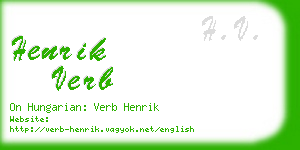 henrik verb business card